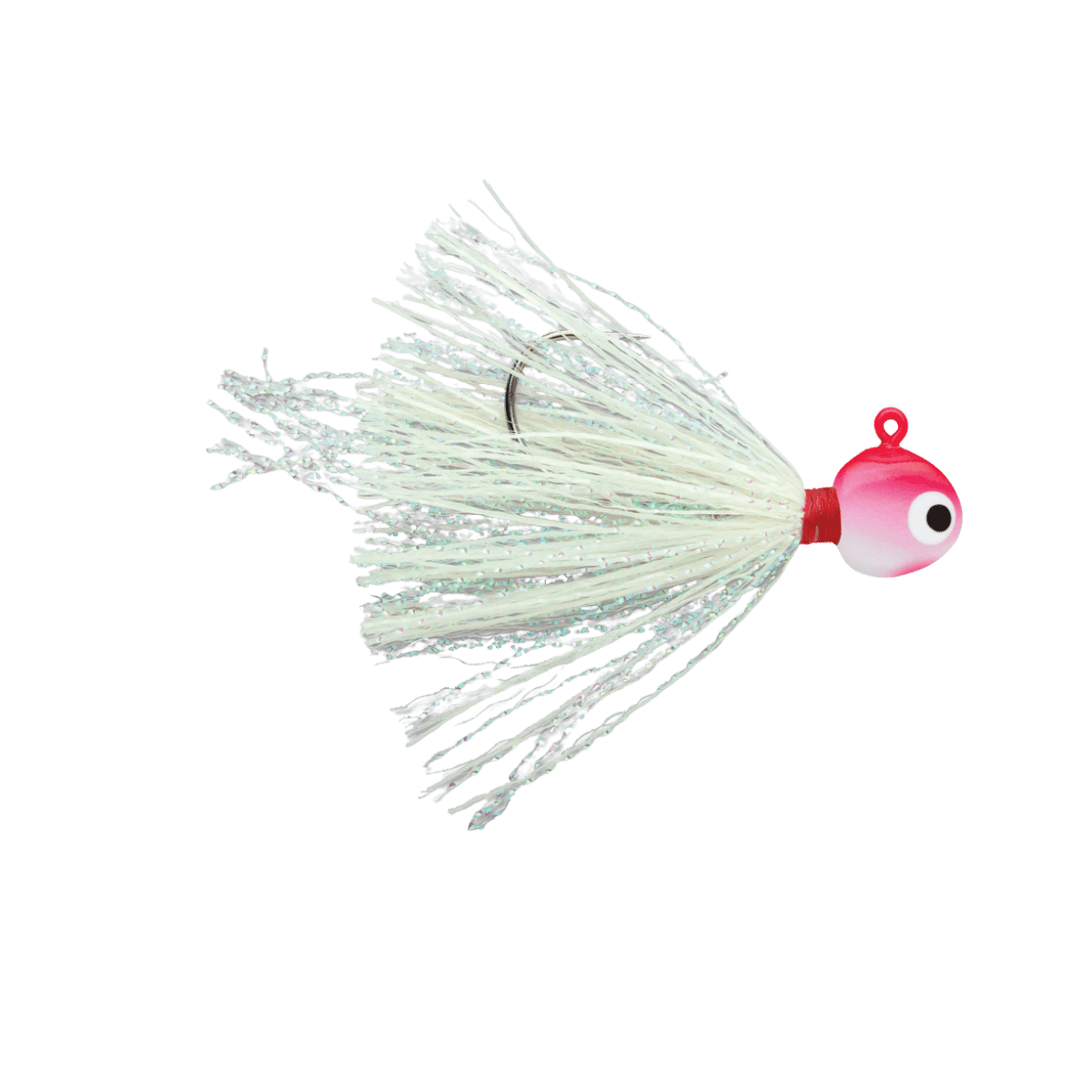 VMC HOT SKIRT GLOW JIG RED WHITE IMAGE