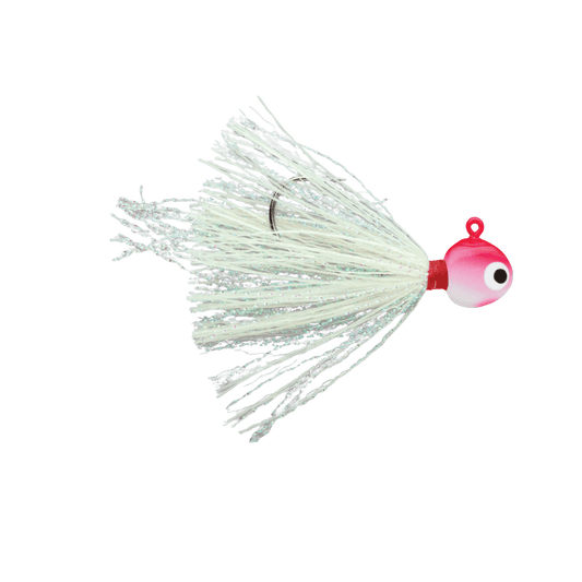 VMC HOT SKIRT GLOW JIG RED WHITE IMAGE