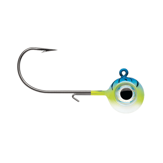 VMC NEON MOON EYE JIG BLUE FIRE UV IMAGE