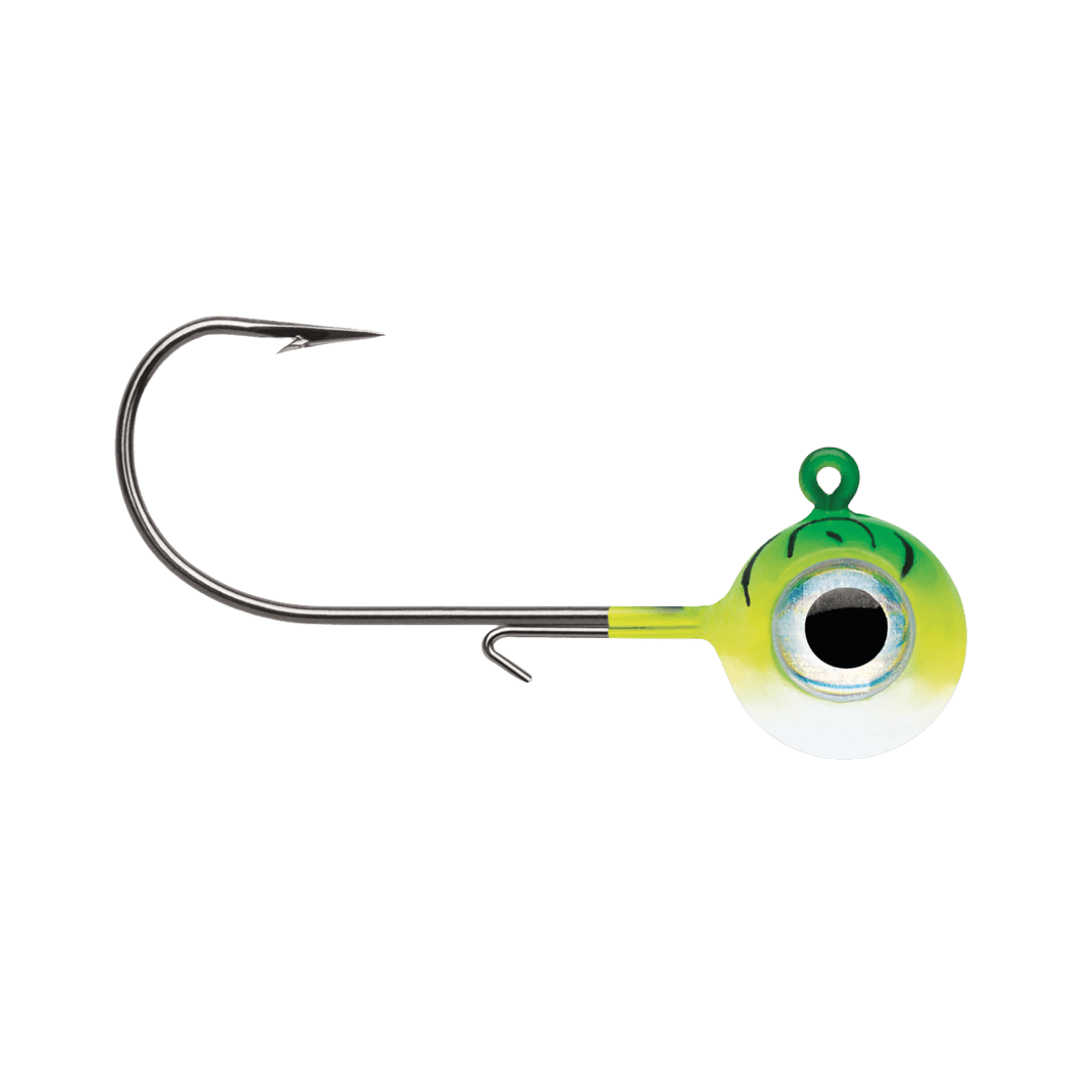 VMC NEON MOON EYE JIG GREEN FIRE UV IMAGE