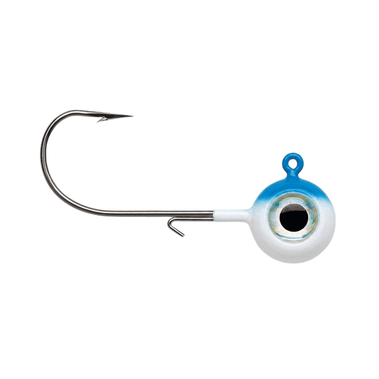 VMC NEON MOON EYE JIG BLUE WHITE IMAGE