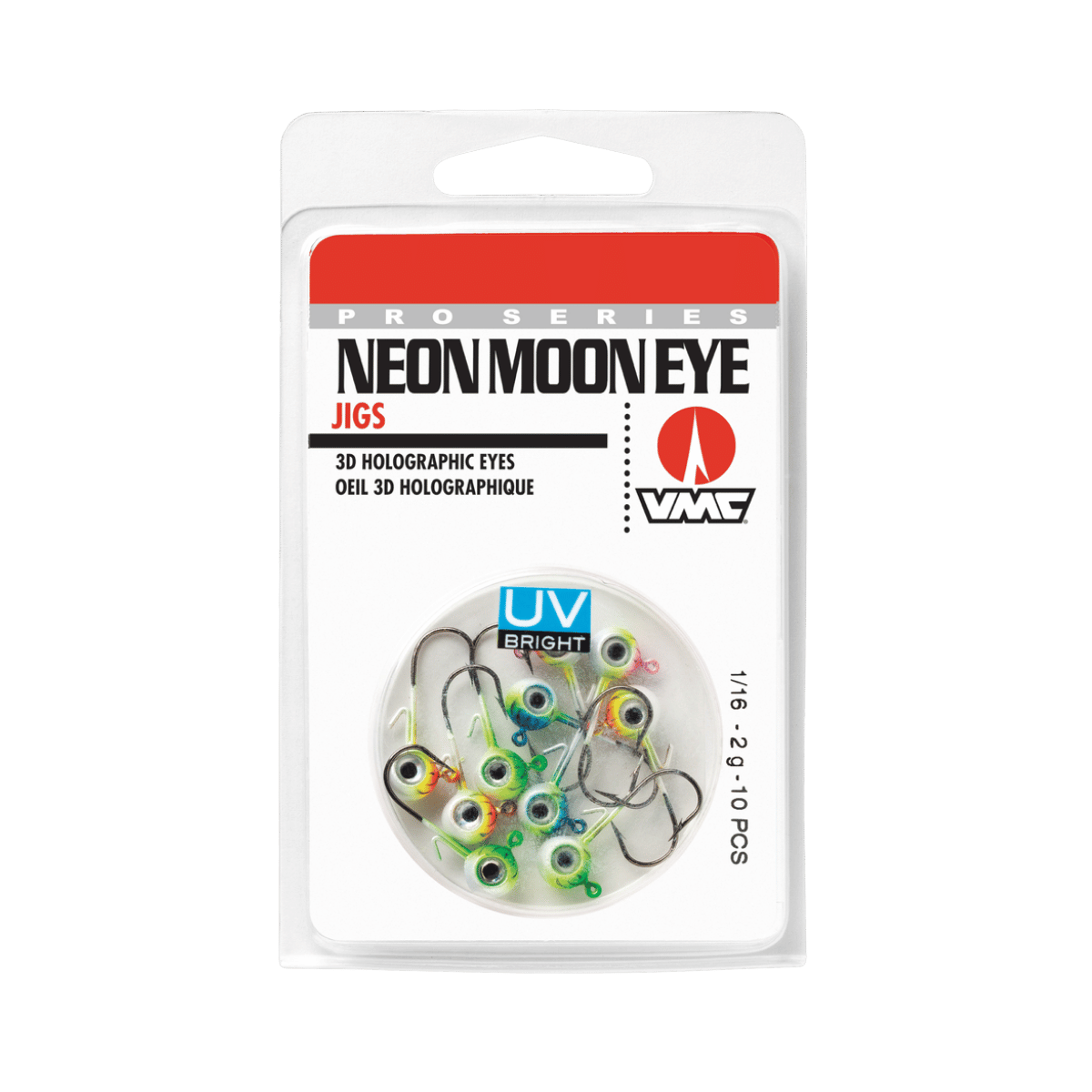 VMC NEON MOON EYE UV JIG KIT - ASST  3/8 OZ