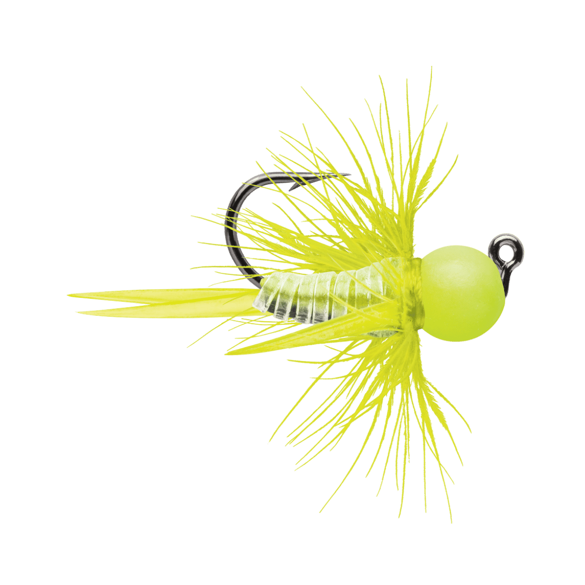 VMC TUNGSTEN BULLFLY JIG GLOW CHARTREUSE