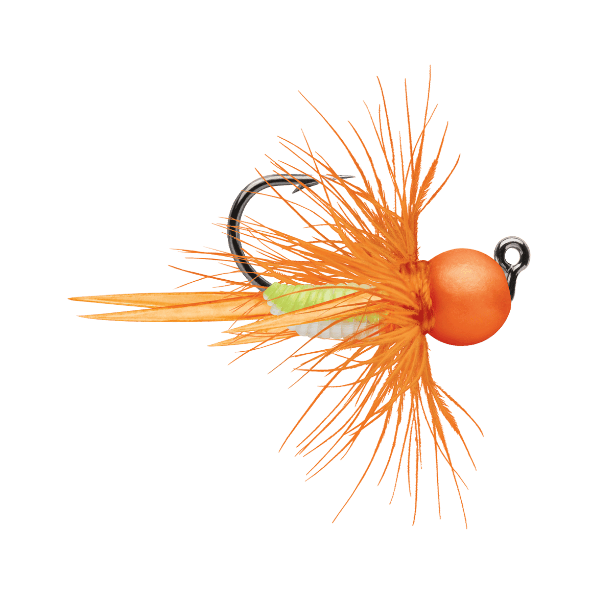 VMC TUNGSTEN BULLFLY JIG ORANGE CHARTREUSE GLOW