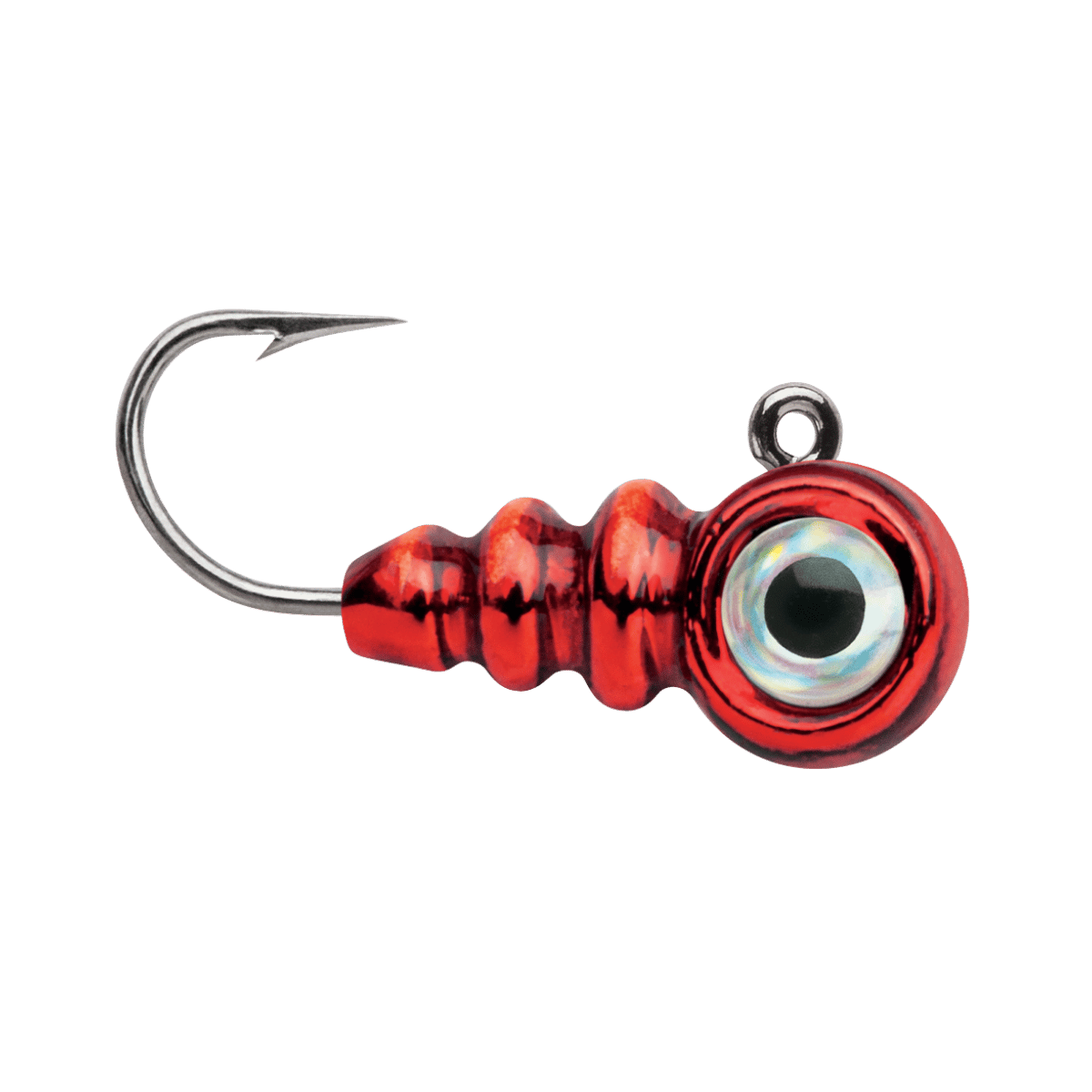VMC TUNGSTEN LARV EYE JIG GLOW METALLIC RED
