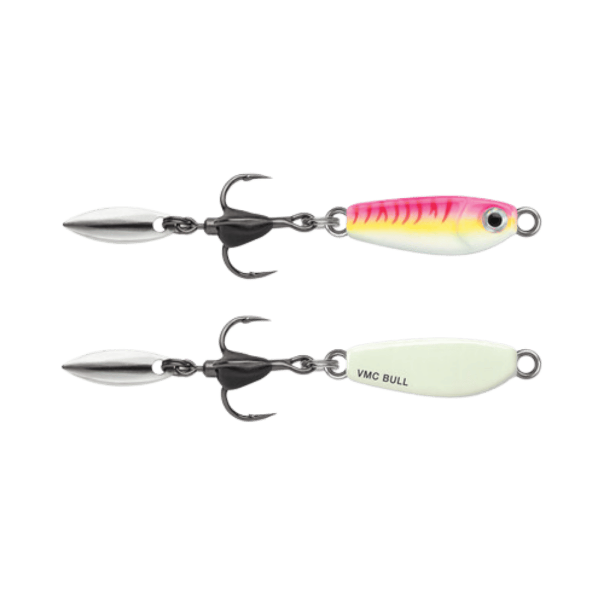 VMC BLADED BULL SPOON GLOW PINK FIRE UV