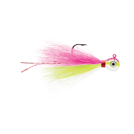 VMC BUCKTAIL JIG 2PK 1/8OZ - PINK FIRE UV