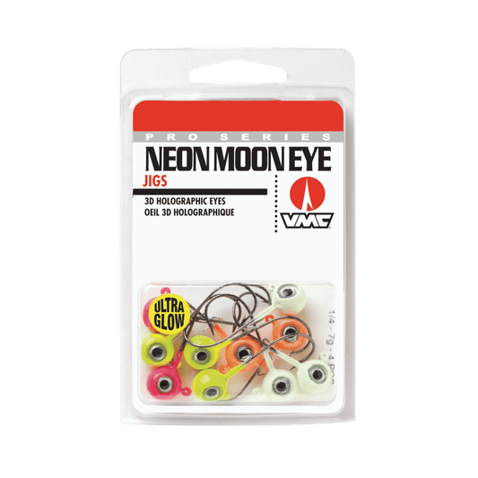 VMC NEON MOON EYE JIG GLOW KIT 1/4OZ ASSORTED