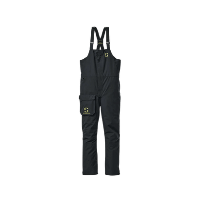 STRIKER BRANDS MEN'S VORTEX RAIN BIB REG BLACK FRONT VIEW