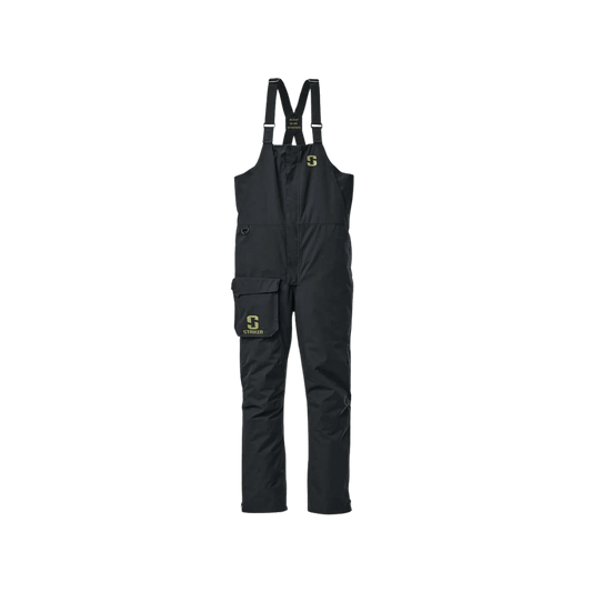 STRIKER BRANDS MEN'S VORTEX RAIN BIB REG BLACK FRONT VIEW