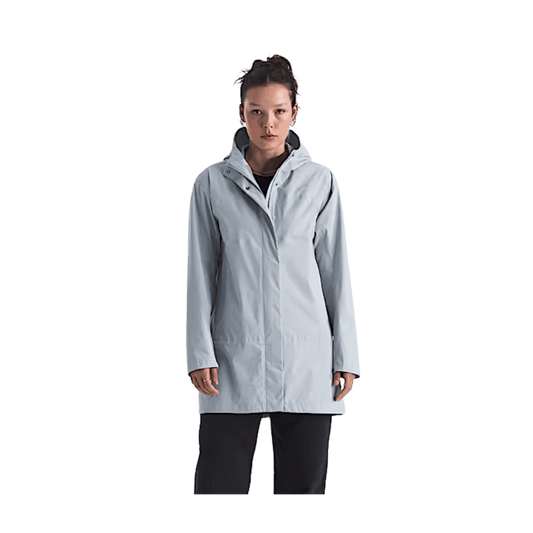 NORTH FACE WOMEN'S VOYAGER RAIN 3L PARKA - FROST GREY