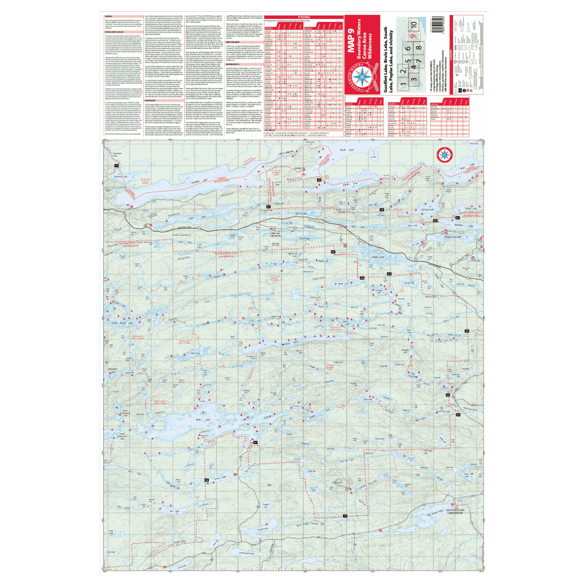 VOYAGEUR BWCA MAP 9 – GUNFLINT TRAIL REGION (PORTRAIT ORIENTATION)