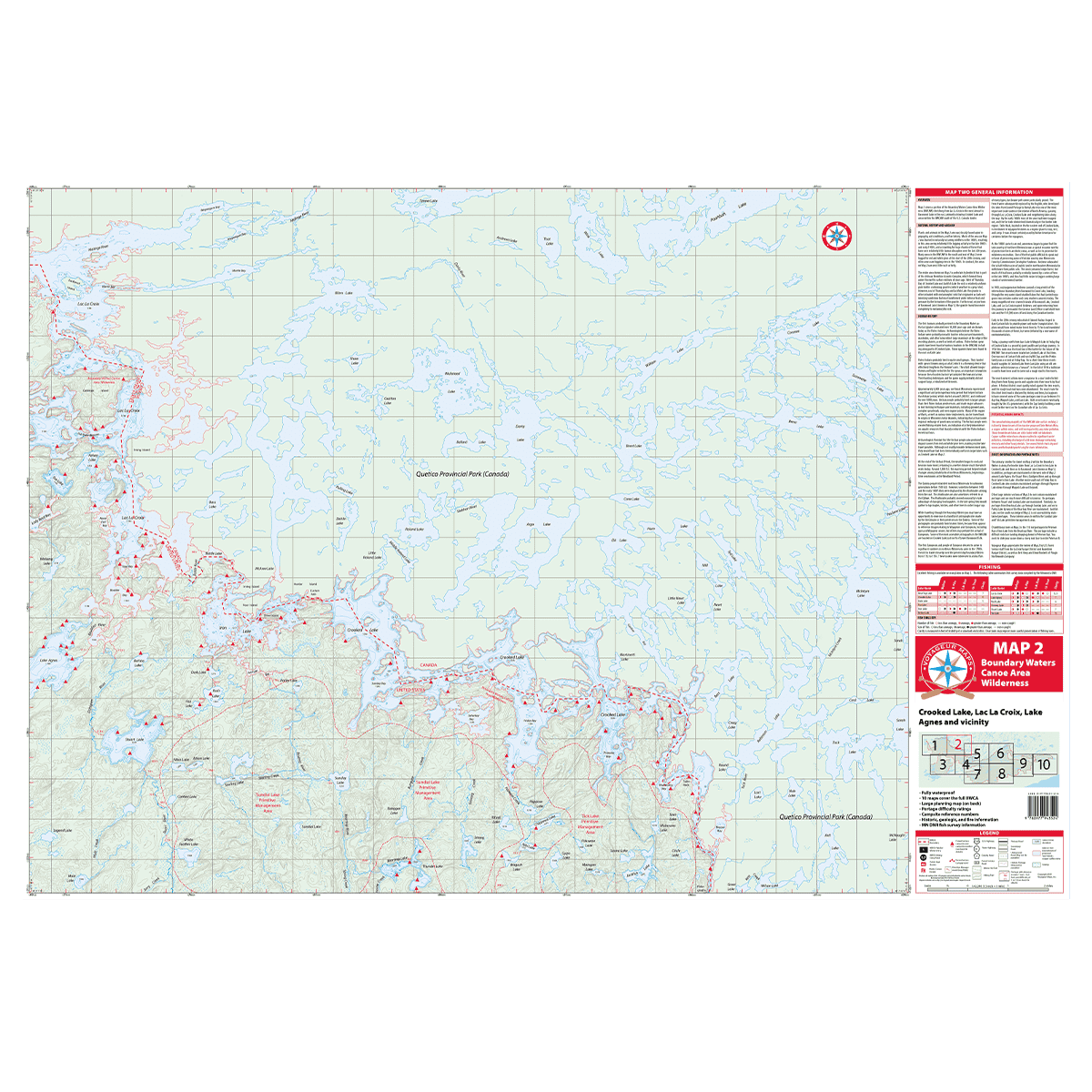 VOYAGEUR MAPS BWCA MAP 2 – LAC LA CROIX TO CROOKED LAKE