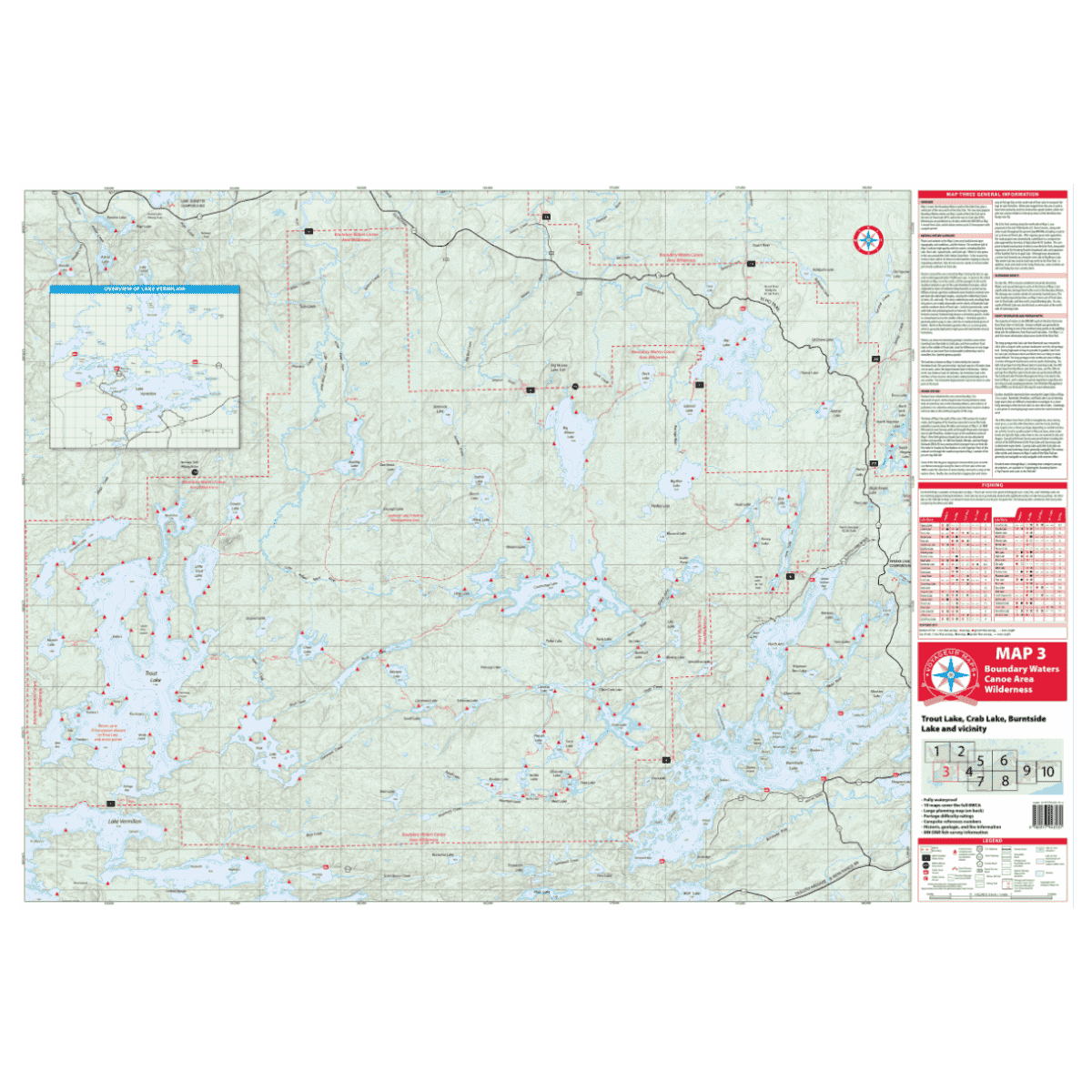 VOYAGEUR BWCA MAP 3 – ECHO TRAIL REGION - MAIN IMAGE