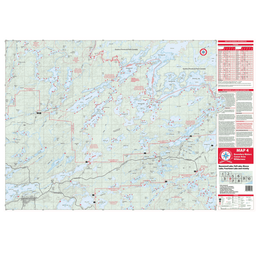 VOYAGEUR BWCA MAP 4 – FERNBERG ROAD TO BASSWOOD LAKE -  MAIN IMAGE