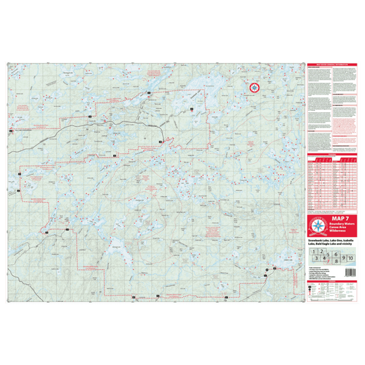 VOYAGEUR BWCA MAP 7 – EAST OF ELY: MOOSE LAKE TO LAKE ONE - MAIN IMAGE