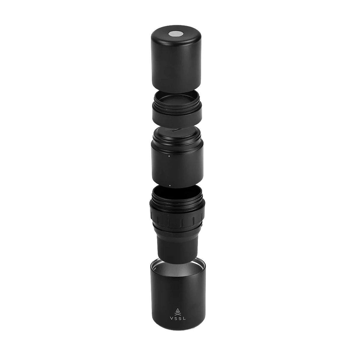 VSSL NEST POUR-OVER KIT - BLACK - COMPONENT VIEW STACKED