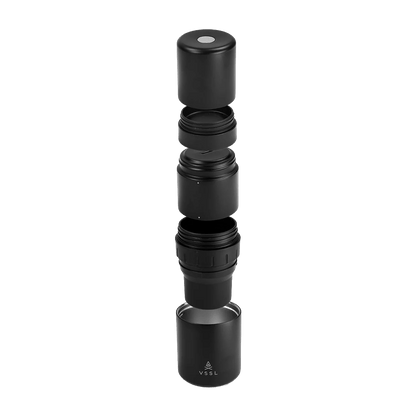 VSSL NEST POUR-OVER KIT - BLACK - COMPONENT VIEW STACKED