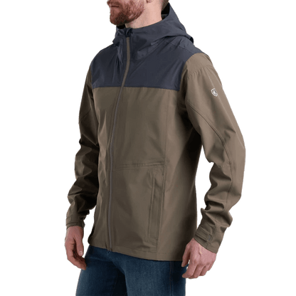 KUHL STRETCH VOYAGR RAIN JACKET - DRIFTWOOD SIDE