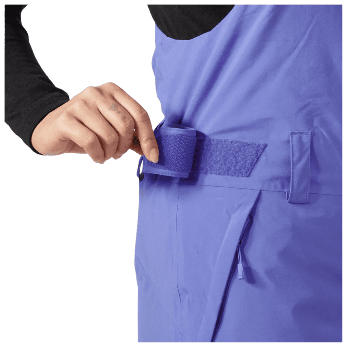HELLY HANSEN WOMEN'S SWITCH CARGO BIB PANTS - ULTRA VIOLET_WAIST AJUSTMENT