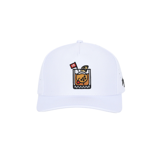 WAGGLE GOLF 19TH HOLE HAT WHITE