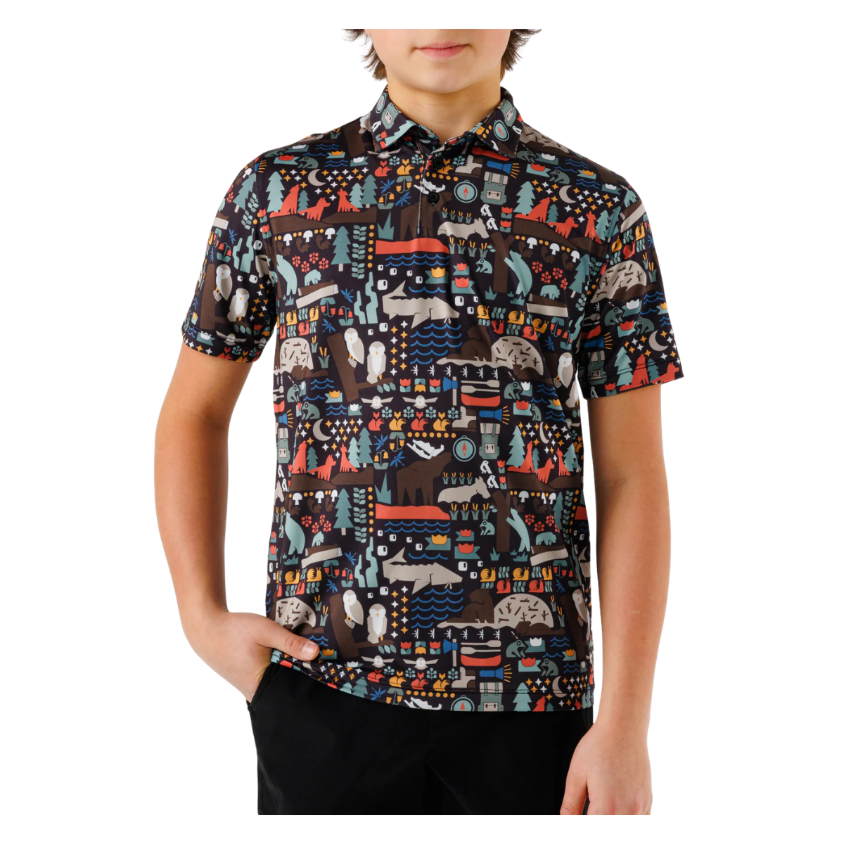 WAGGLE GOLF B INTO THE WILD POLO BLACK