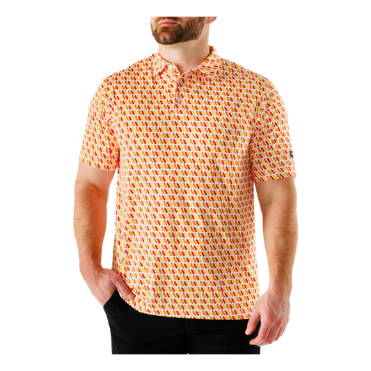 WAGGLE GOLF GLIZZY POLO WHITE
