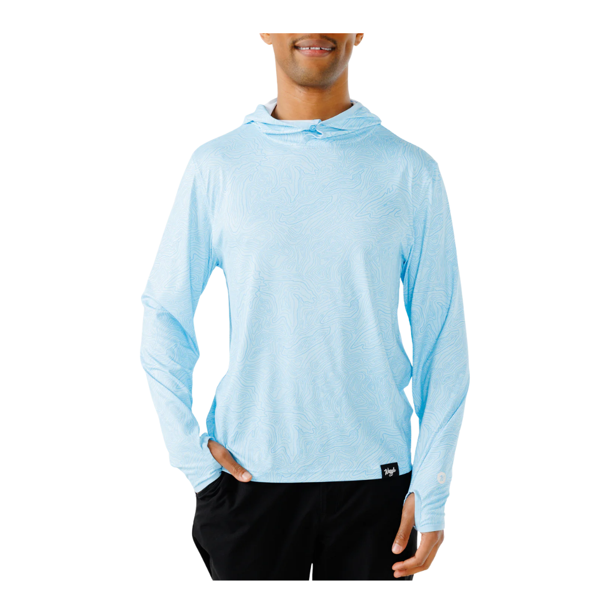 WAGGLE GOLF GREAT LAKES FEATHERLGHT HOODIE BLUE