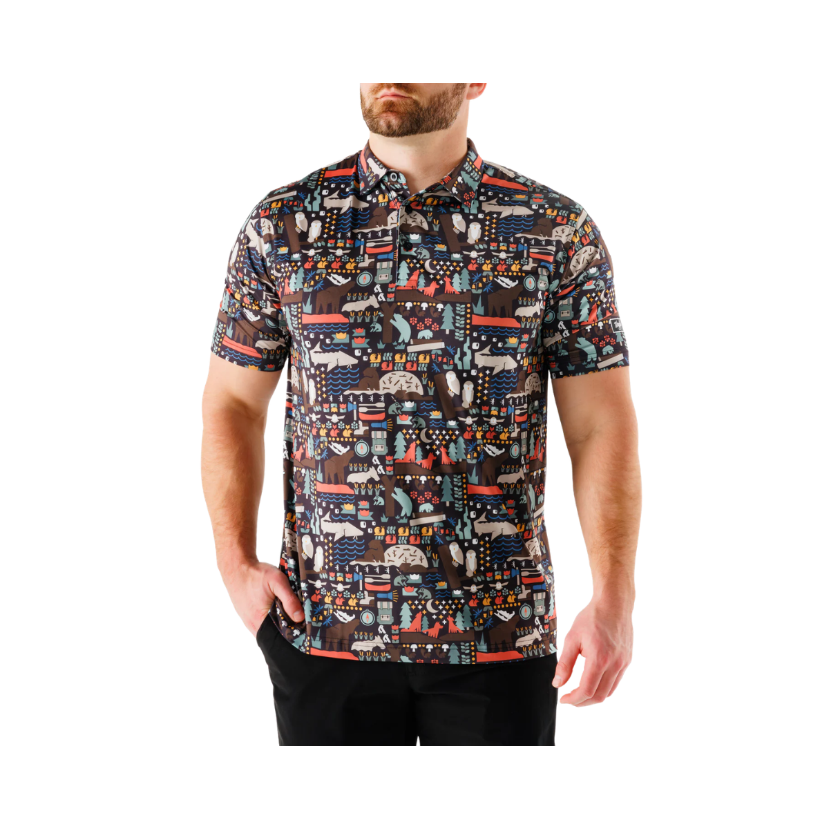 WAGGLE GOLF INTO THE WILD POLO BLACK