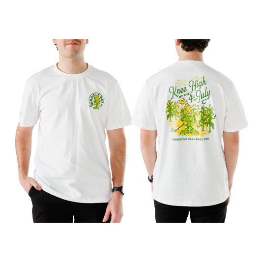 WAGGLE GOLF KNEE HIGH BY JULY T-SHIRT WHITE