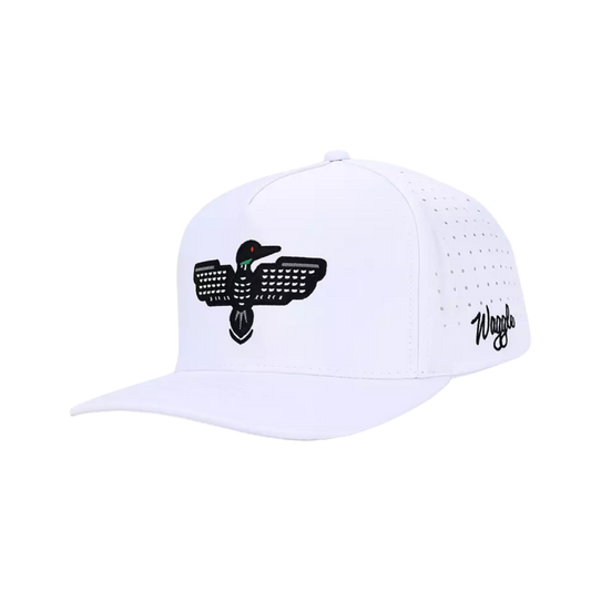 WAGGLE GOLF LOON LAKE 3.0 HAT WHITE