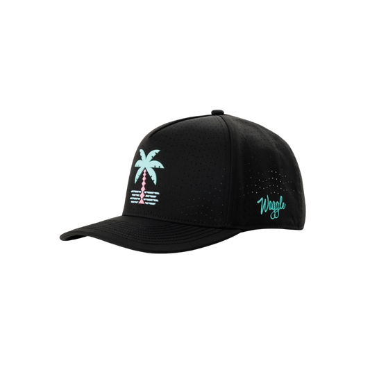 WAGGLE GOLF SOUTH BEACH REPEL HAT BLACK