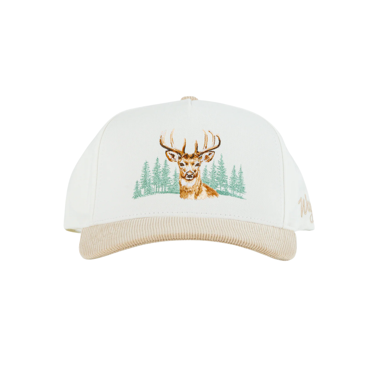 WAGGLE GOLF WHITETAIL CORDUROY BRIM HAT WHITE
