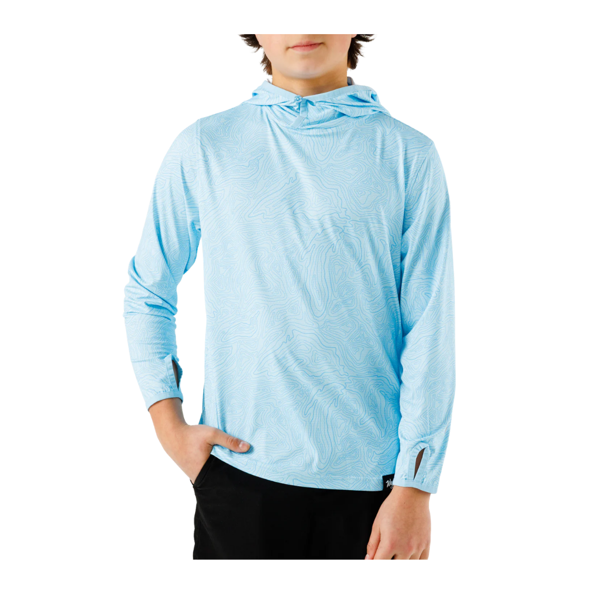 WAGGLE GOLF YTH GREAT LKS FTHRLGHT HOODIE BLUE