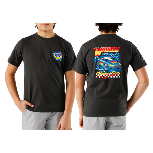 WAGGLE GOLF YTH RACING TEAM T-SHIRT BLACK