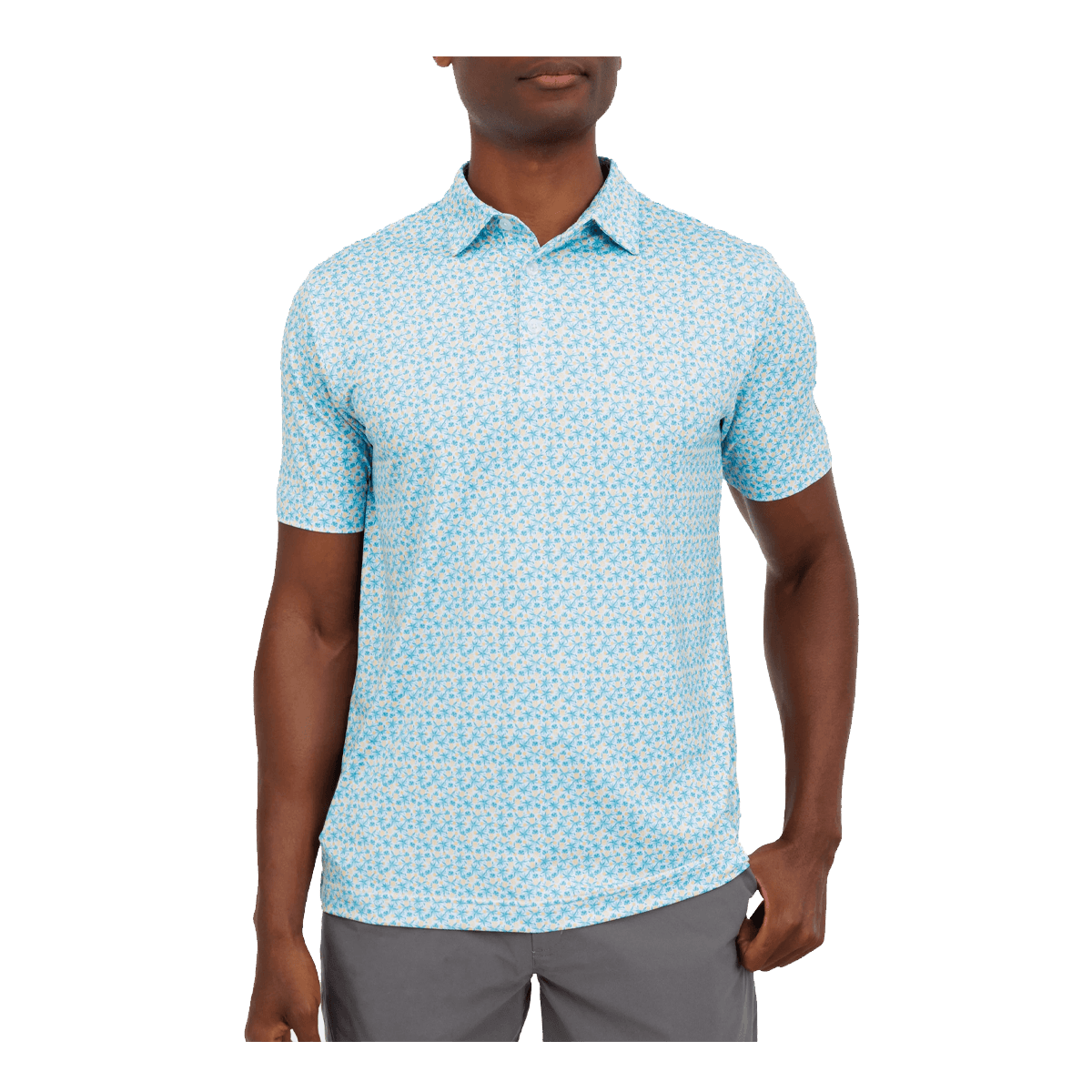 WAGGLE PINA PARADISE MENS' CLASSIC POLO - FRONT VIEW