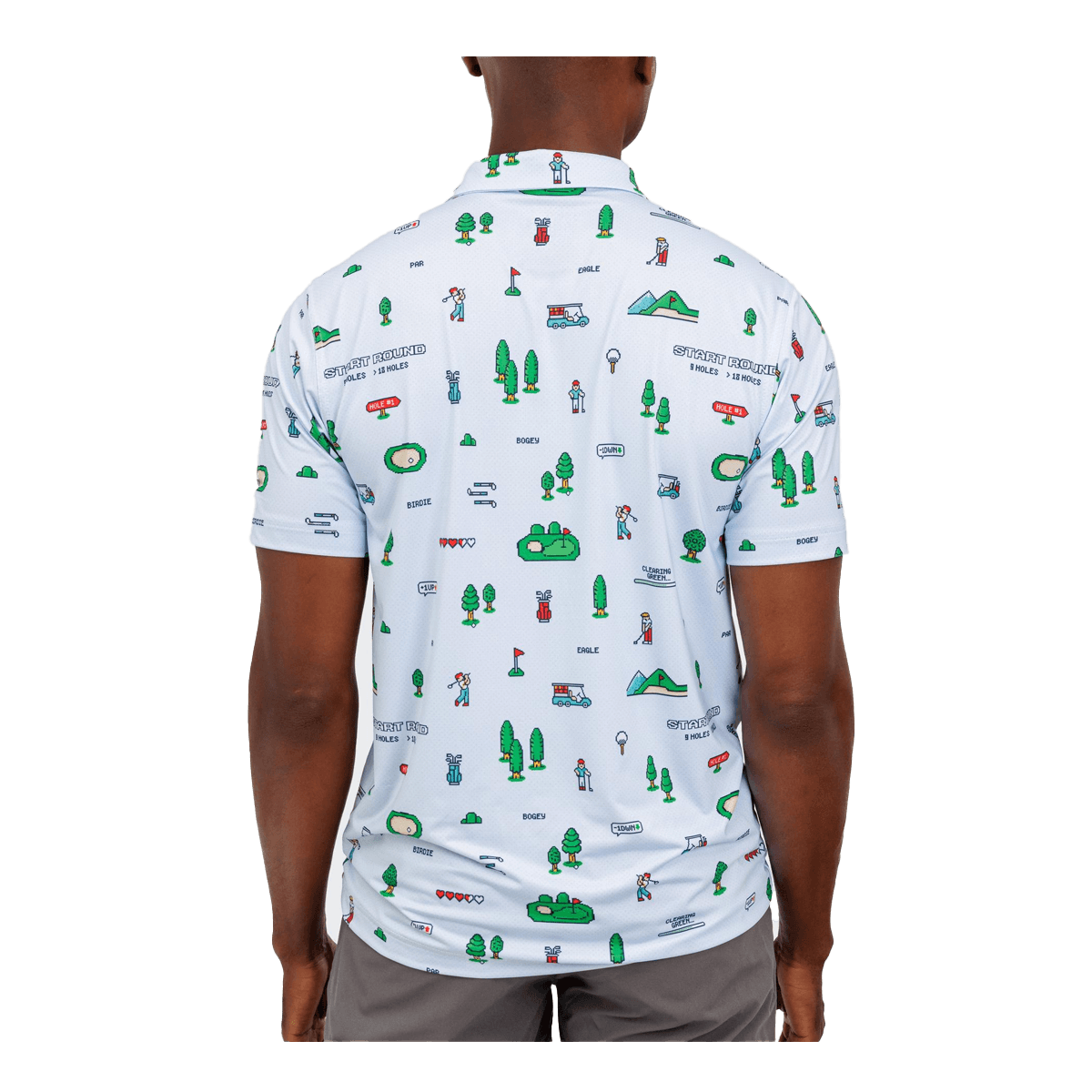 WAGGLE SUPER WAGGLE BROS CLASSIC POLO - BLUE - BACK VIEW