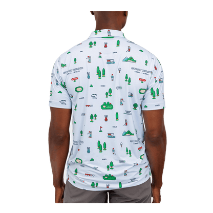 WAGGLE SUPER WAGGLE BROS CLASSIC POLO - BLUE - BACK VIEW