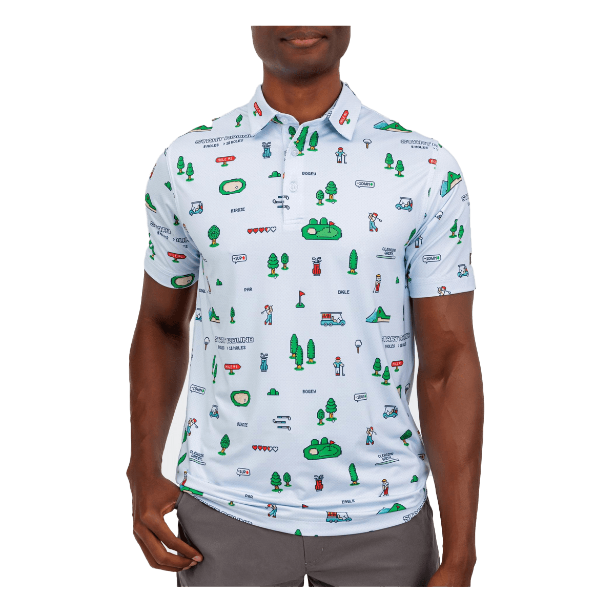 WAGGLE SUPER WAGGLE BROS CLASSIC POLO - BLUE - FRONT VIEW