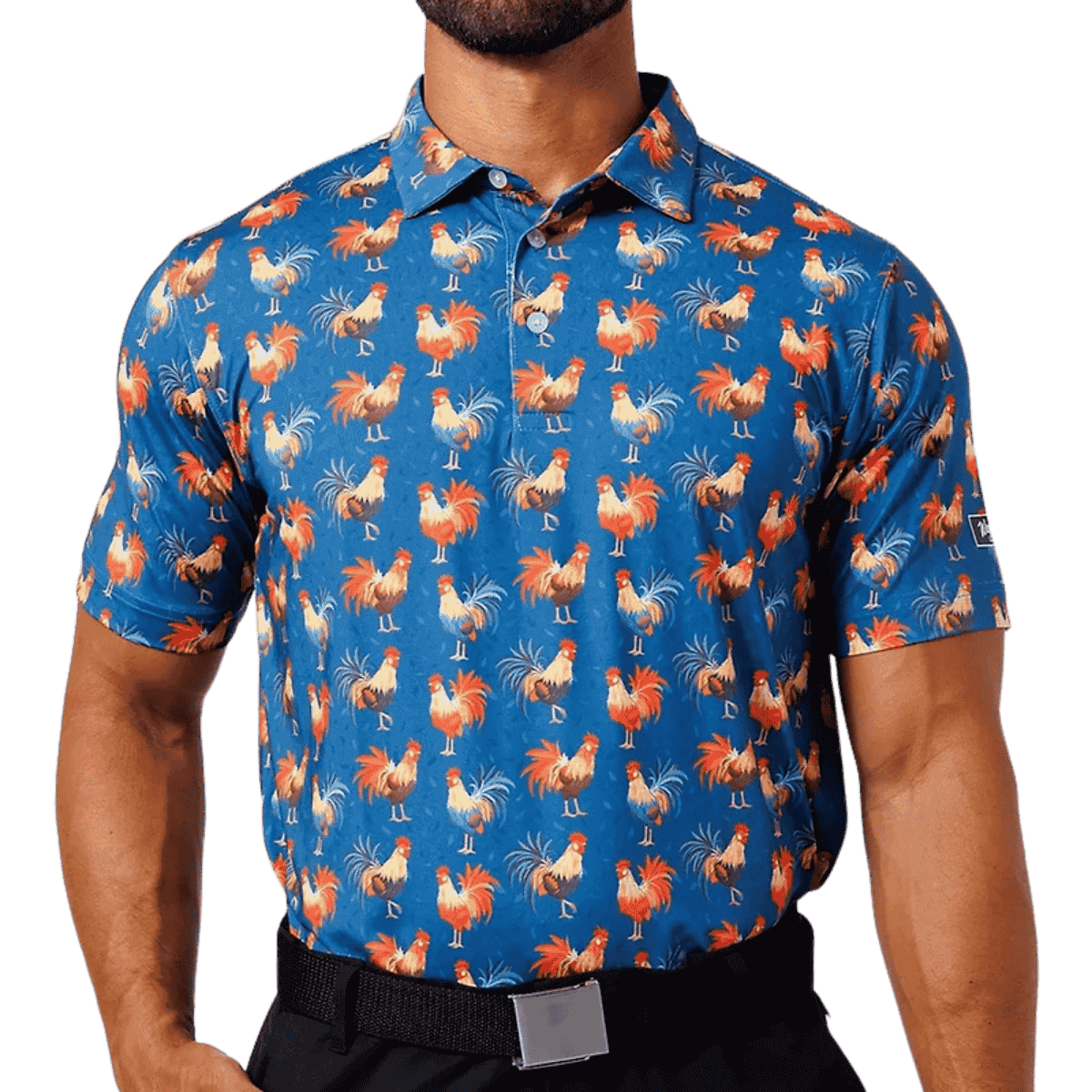 WAGGLE GOLF COCKY ROOSTER CLASSIC POLO - NAVY
