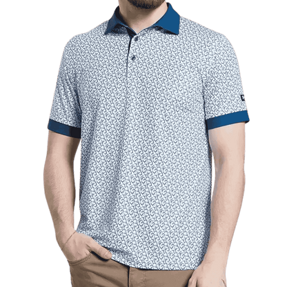 WAGGLE GOLF ROLLING STAG POLO - WHITE