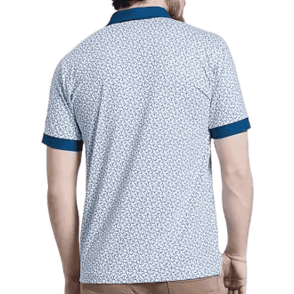 WAGGLE GOLF ROLLING STAG POLO - WHITE_BACKANGLE