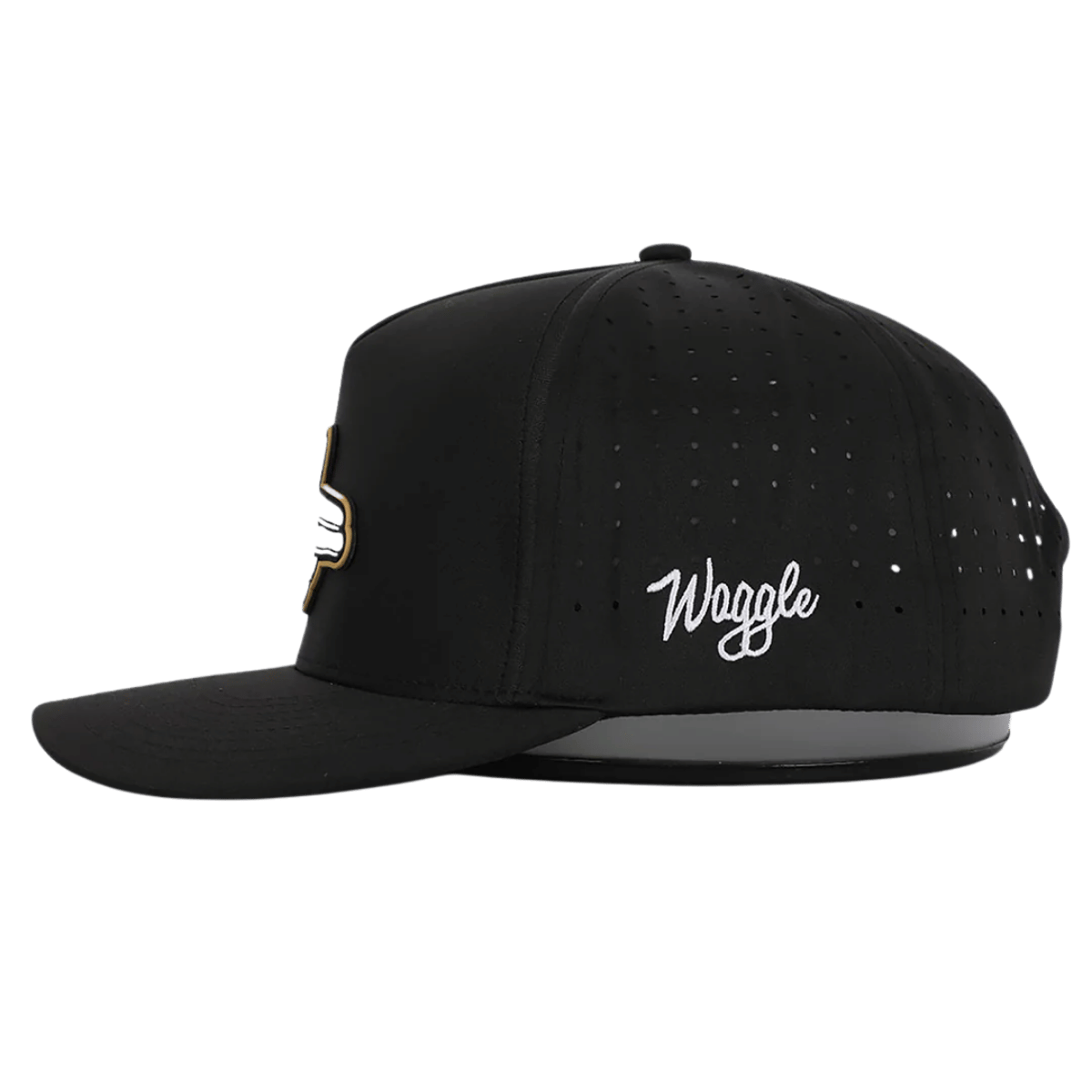 WAGGLE GOLF SHOOTER HAT - BLACK_SIDEANGLE