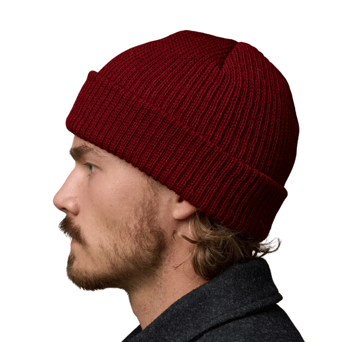 FILSON WATCH CAP - RED_SIDE ANGLE