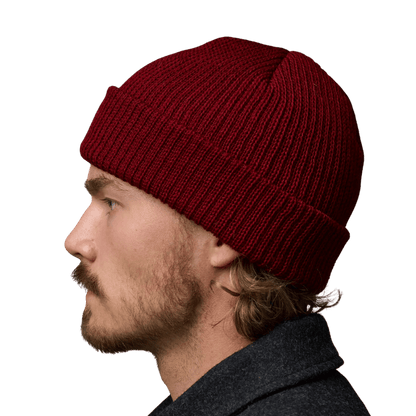 FILSON WATCH CAP - RED_SIDE ANGLE