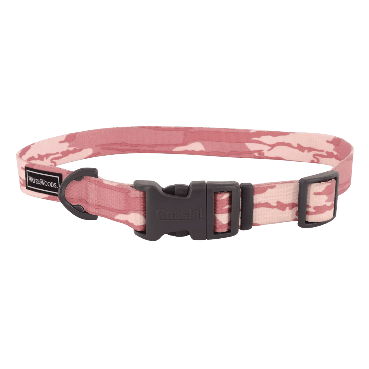 WATER & WOODS ADJUSTABLE DOG COLLAR - 14" - 20" - BOTTOMLAND PINK
