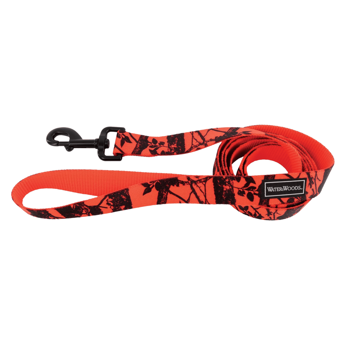 WATER & WOODS BLAZE PATTERNED DOG LEASH - ORANGE