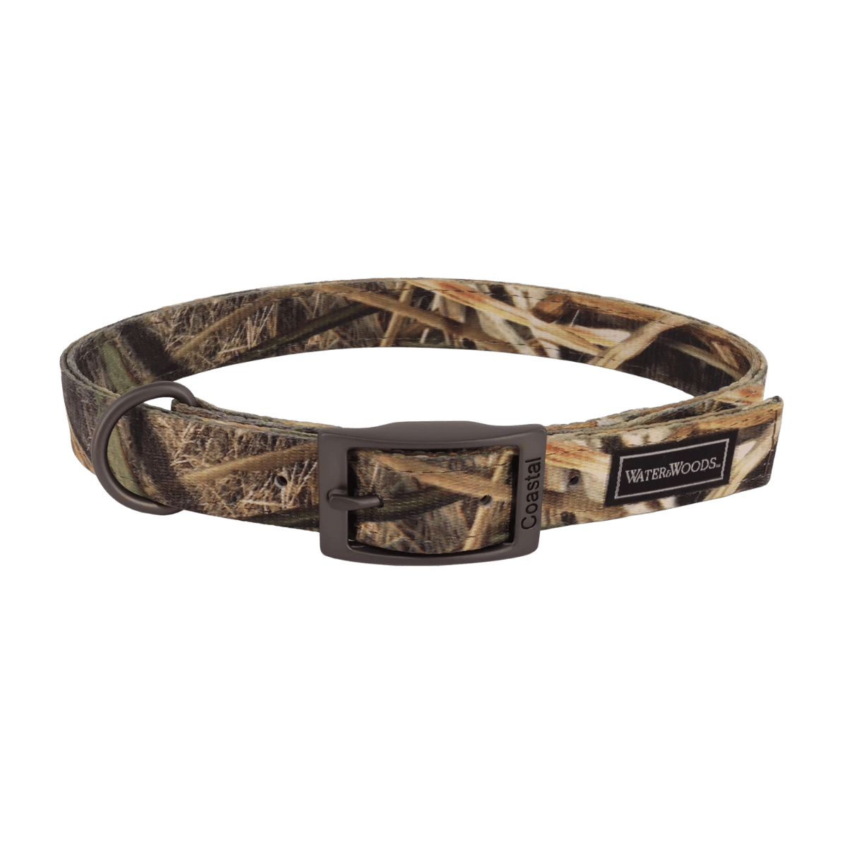 WATER & WOODS DOUBLE-PLY PATTERNED HOUND DOG COLLAR - SHADOW GRASS BLADES