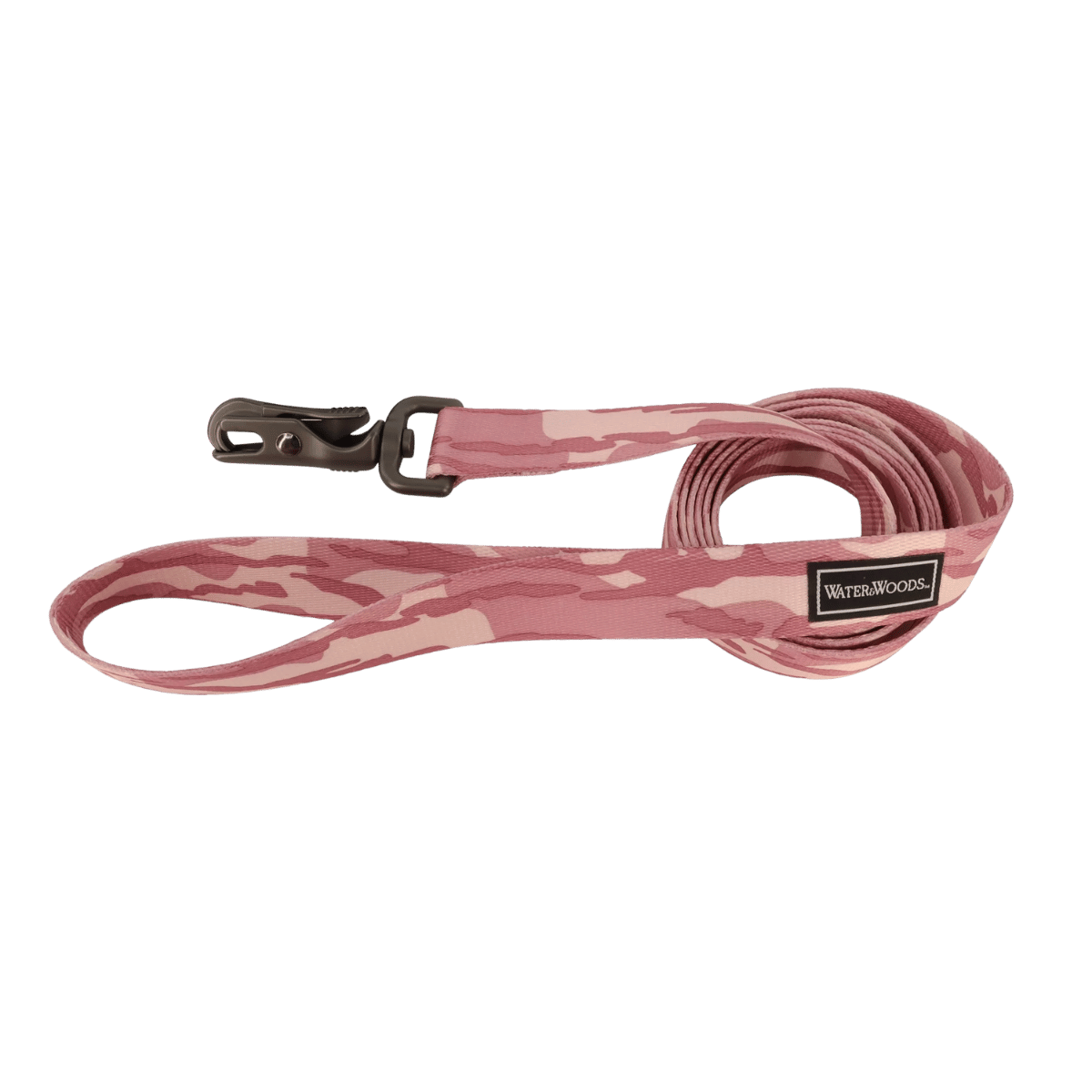 WATER & WOODS PATTERNED DOG LEASH - 6 FT - BOTTOMLAND PINK