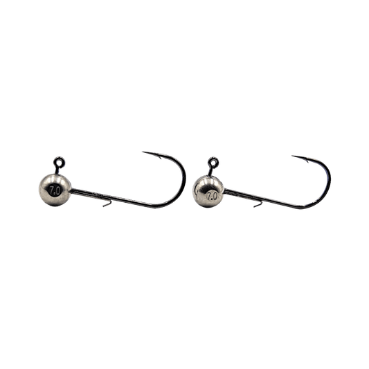 WIDOW MAKER LURES ROUND TUNGSTEN JIG HEAD 2PACK - NICKEL